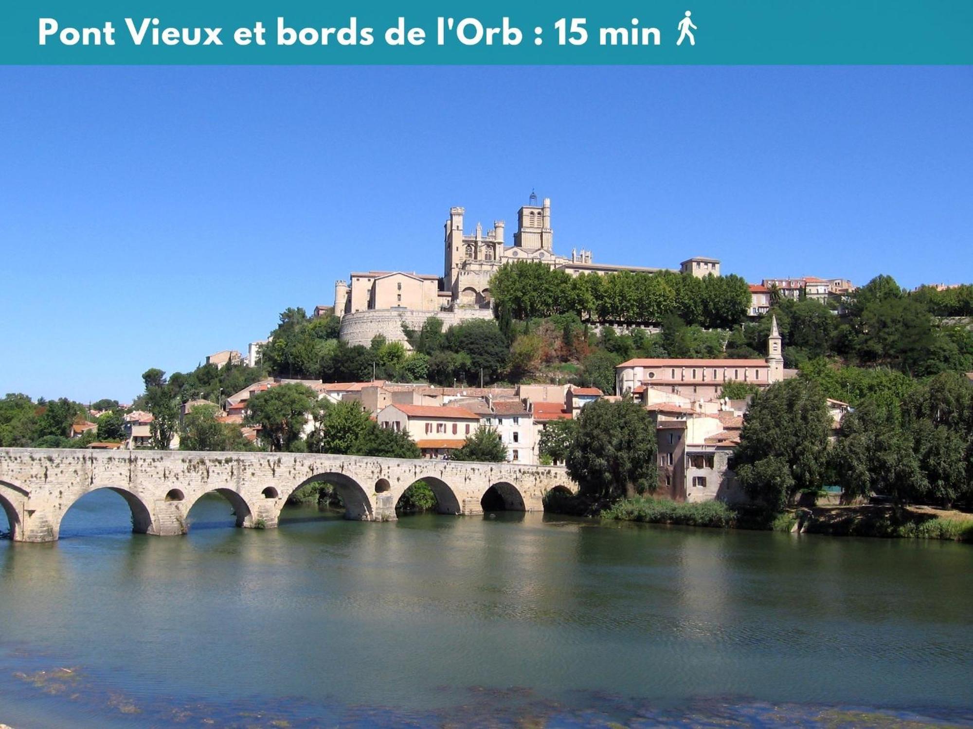 Charmant Studio Climatise 'Alma 1' - Beziers Centre - Wifi Fibre - Netflix Apartment Exterior foto